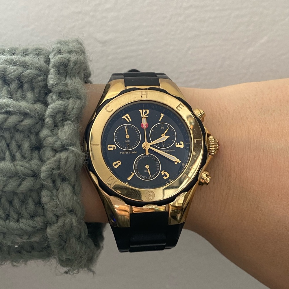 Authentic Michele Gold Tone Watch